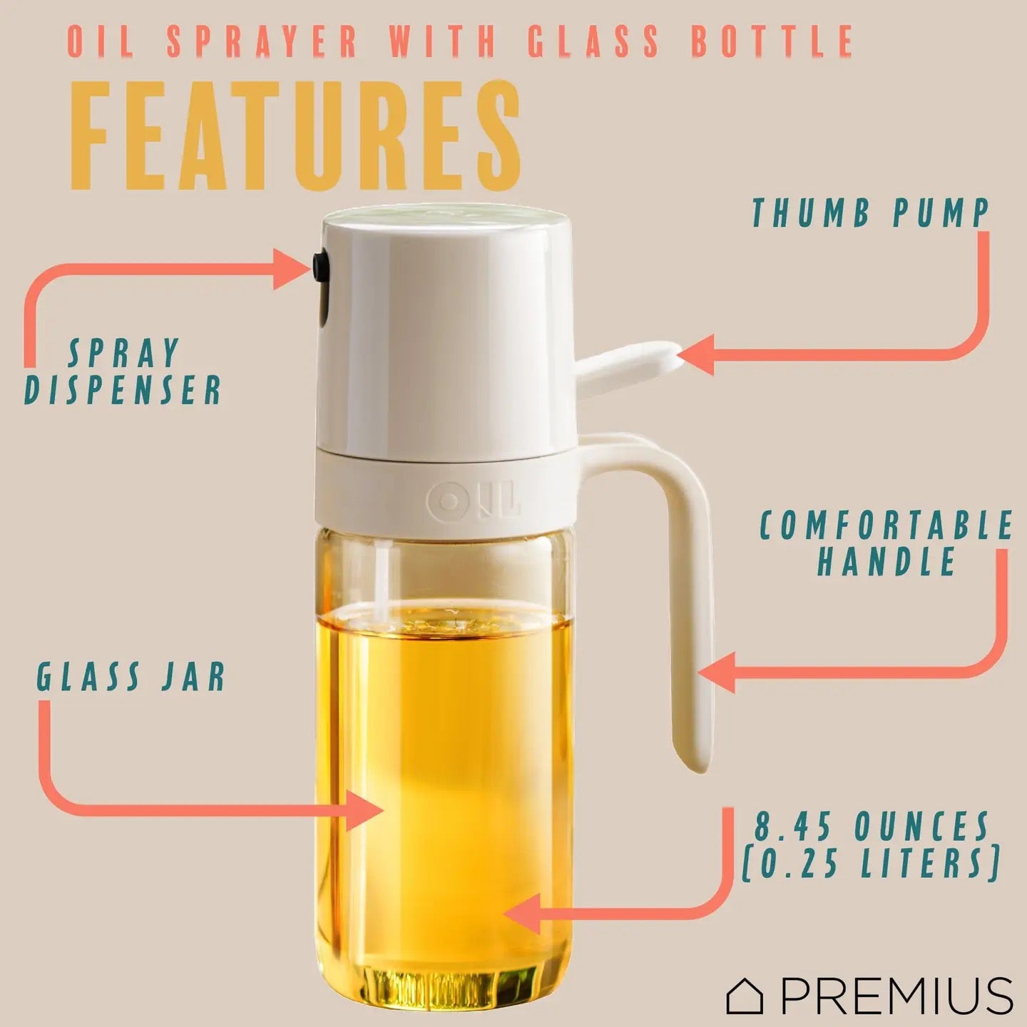 Premius Glass Oil Sprayer