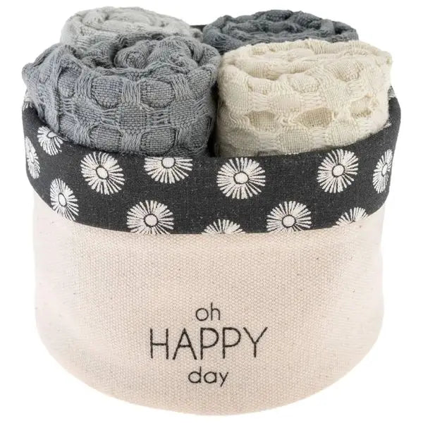 Waffle Weave Dish Cloth Set 4pk