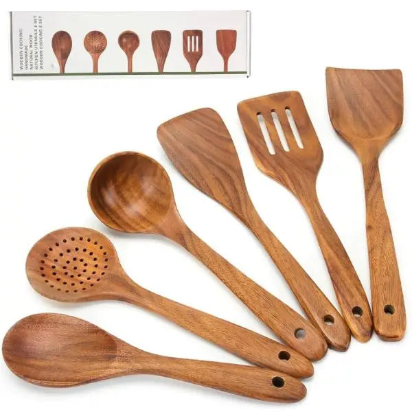 Natural Wood Cooking Set